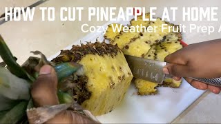 🍂 Cutting Pineapple at Home | Cozy Weather Fruit Prep Aesthetic screenshot 1