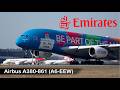 Emirates (Destination Dubai Livery) - Airbus A380-861 (A6-EEW) - Landing at Vienna Airport #aviation