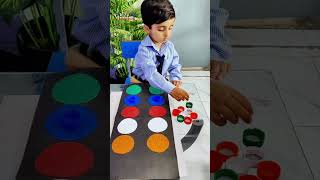 Match the Color of bottle caps Activity for Kids || #matching #challenge #shorts