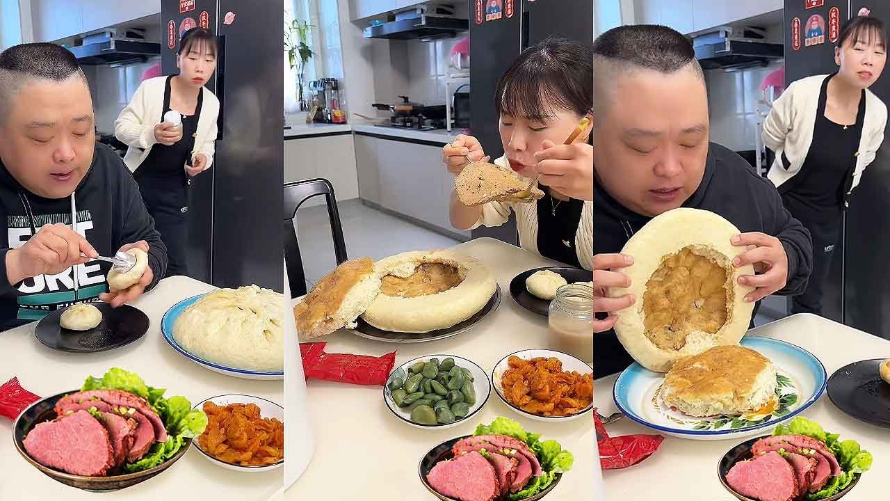 蠢老公竟然把我包子的餡偷吃了，被我發現後吃掉她的，看的結局太解氣了！ 【胖嫂美食】