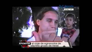 Footage of Lionel Messi on a school trip in 1999 aged 12