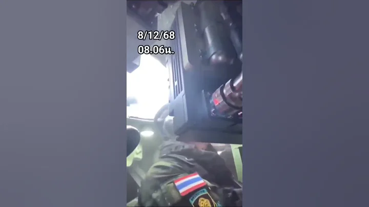 A Royal Thai Army VT-4 tank crew targeting Cambodian positions along the border