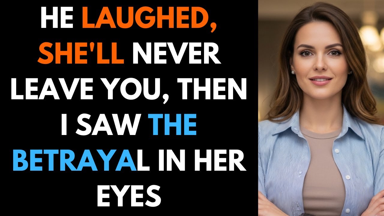 He Laughed, She'll Never Leave You, Then I Saw the Betrayal in Her Eyes