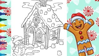 Gingerbread House Coloring Book Glitter Gingerbread House Coloring Page Color a Gingerbread House