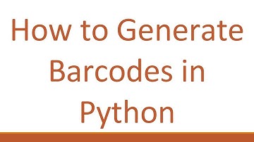 How to Generate Barcodes in Python