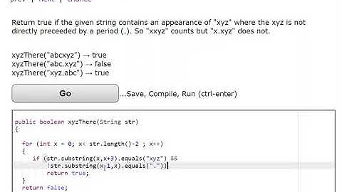 codingBat String-2 xyzThere