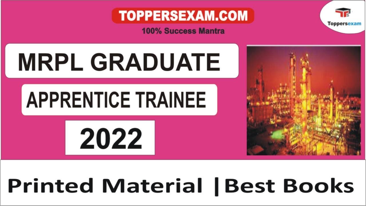 MRPL GRADUATE APPRENTICE TRAINEE Important Questions 2022 | Printed Material | Best Books | MCQ
