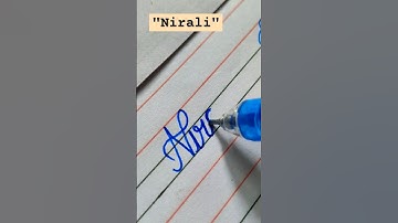 "Nirali" name in cursive handwriting #cursive #share #calligraphy #art #learn #names #shorts #shorts