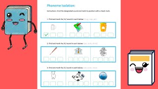 Phoneme Isolation Worksheet - By KidSmart