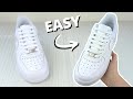 How to bar lace nike air force 1s easy way