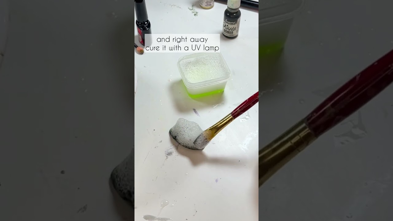 Creating a textured pendant using UV gel nail polish 