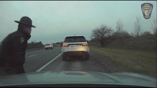 Ohio State Patrol Pursues Land Rover