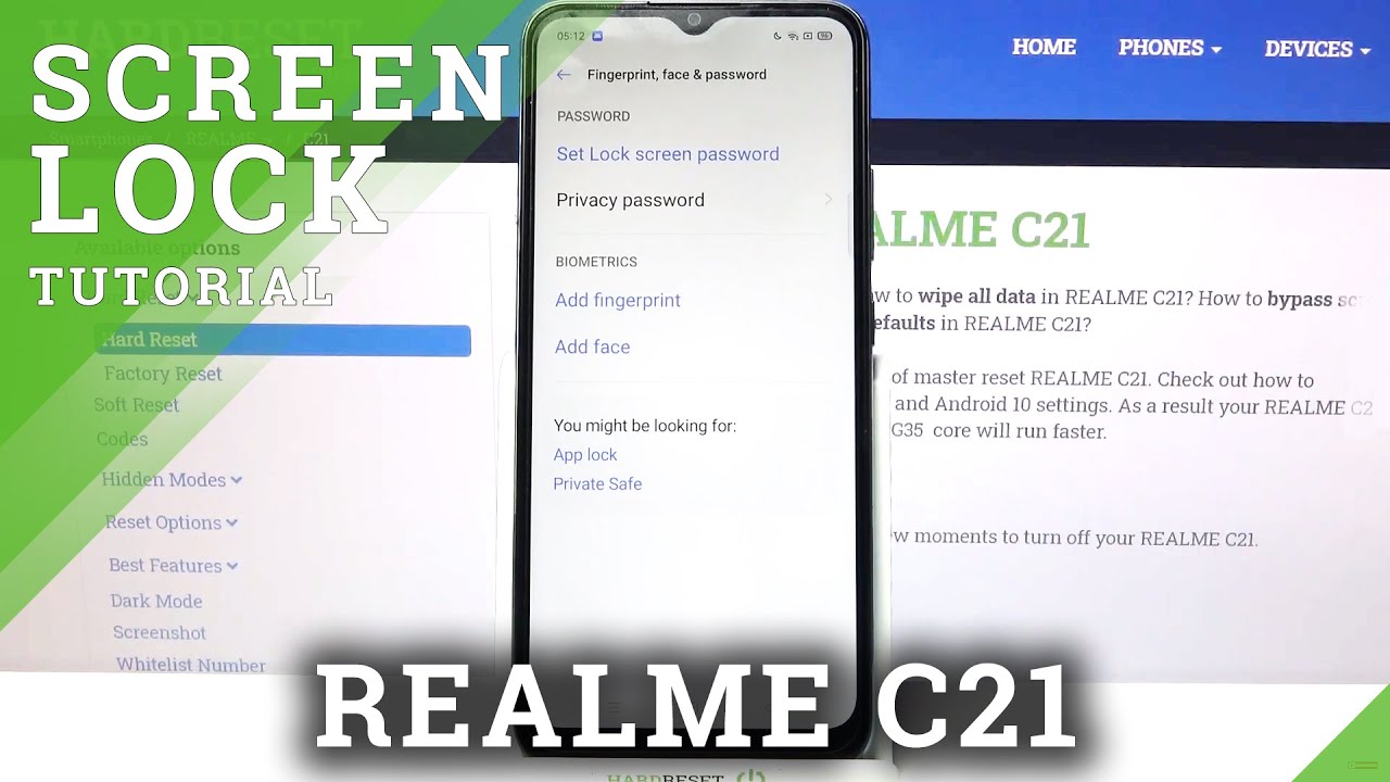 How to Use Screen Lock on REALME C21 Set Up Screen Lock YouTube