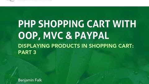 php cart oop mvc 27