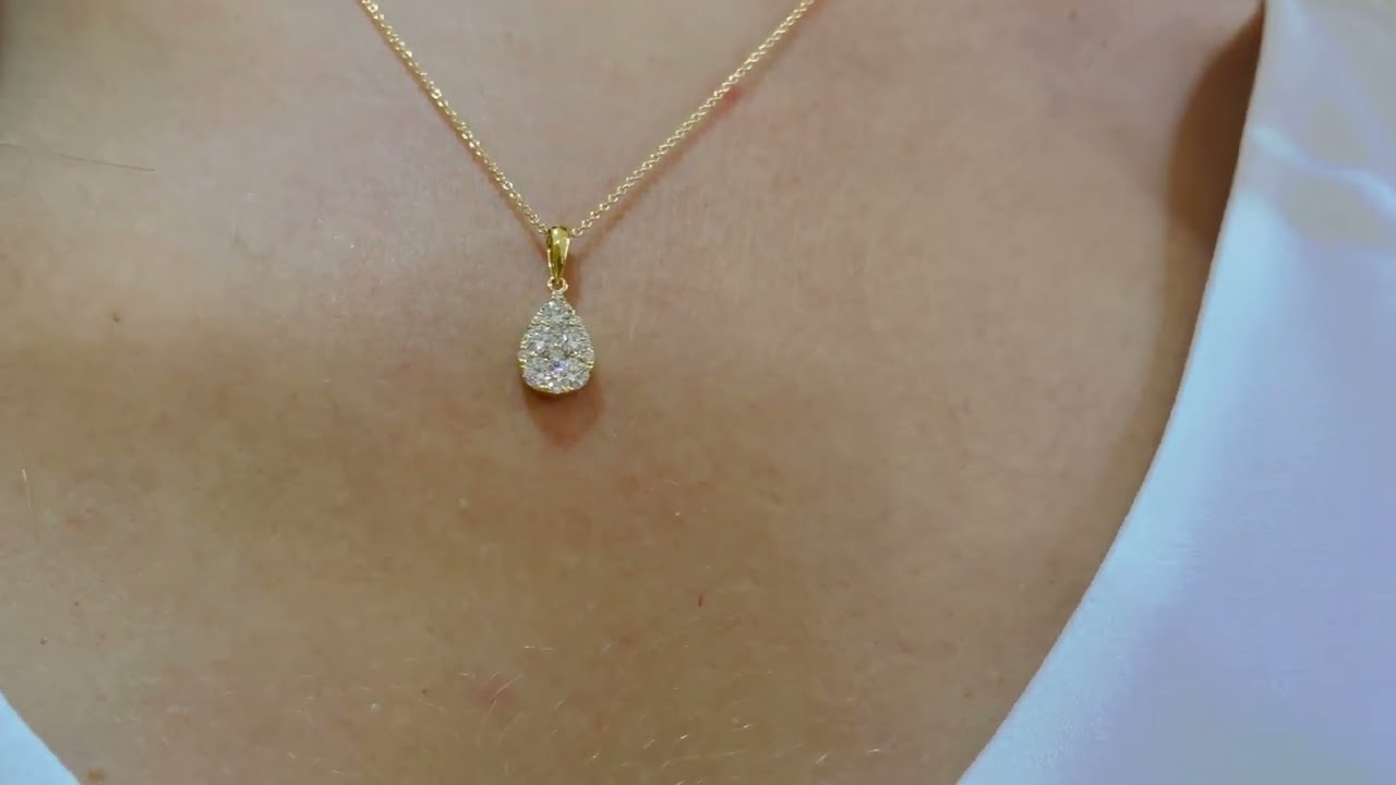 Colgante Gota Diamantes Oro Amarillo DROP 14710803651 joyería Nicols Madrid