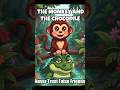 The Monkey and the Crocodile | Never Trust False Friends | English Moral Story for Kids #shortsfeed