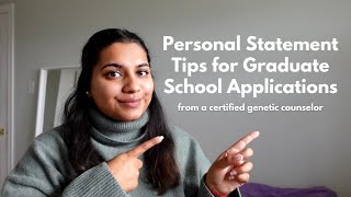PERSONAL STATEMENT TIPS | how to stand out on your genetic counseling masters application