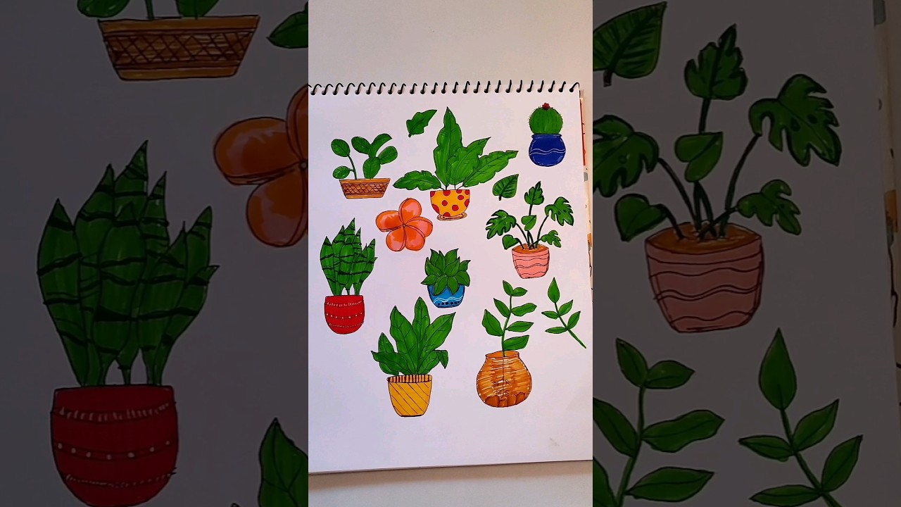 Beautiful Plants Coloring|Satisfying Coloring| 