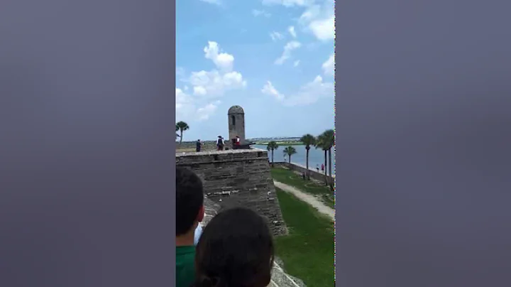 Six Pound cannon firing demonstration at Castillo ...