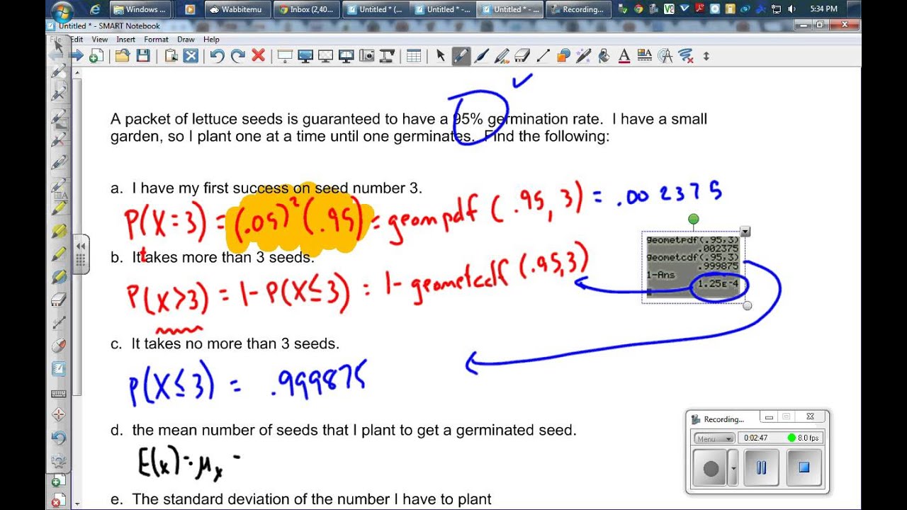 Geometric distribution youtube