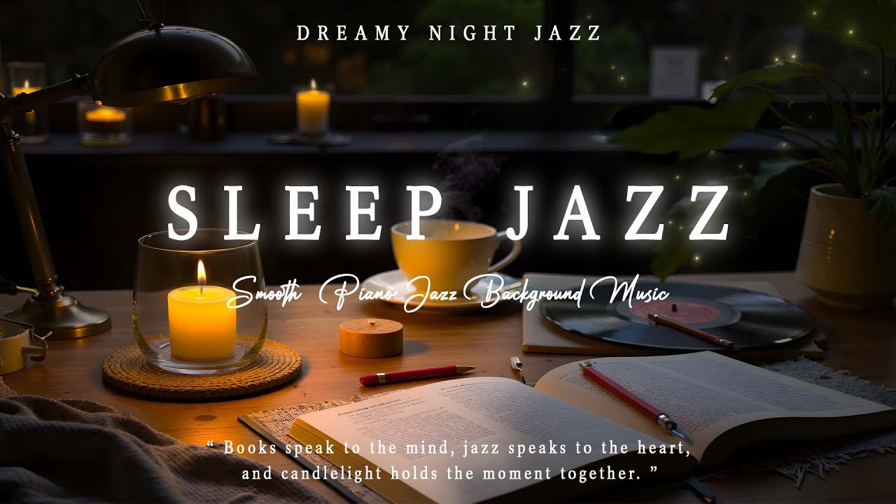 Night Jazz Ambience ✨ Warm Candlelight Jazz for Sleeping with Soft Vinyl Sounds and Deep Relaxation