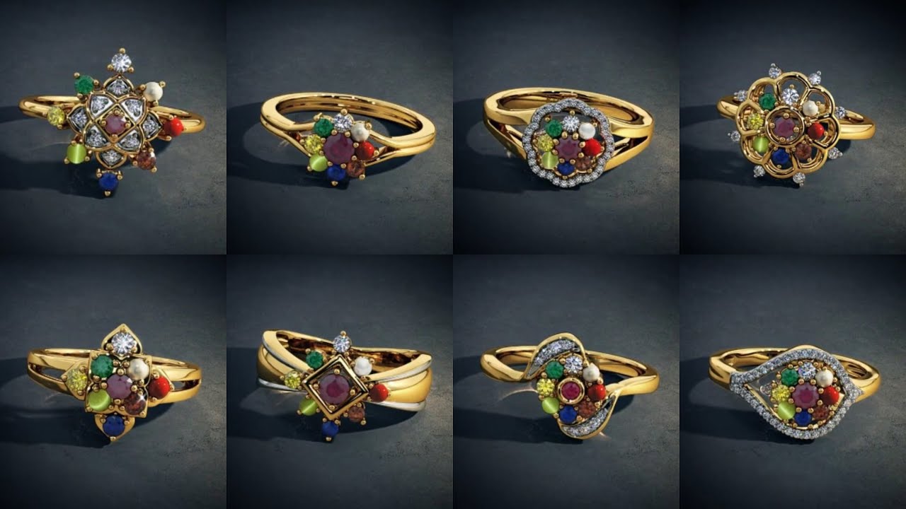 Latest 22k Gold & Navaratna Ring Designs with Weight and Price 2022|  #Indhus #gold #goldring - YouTube