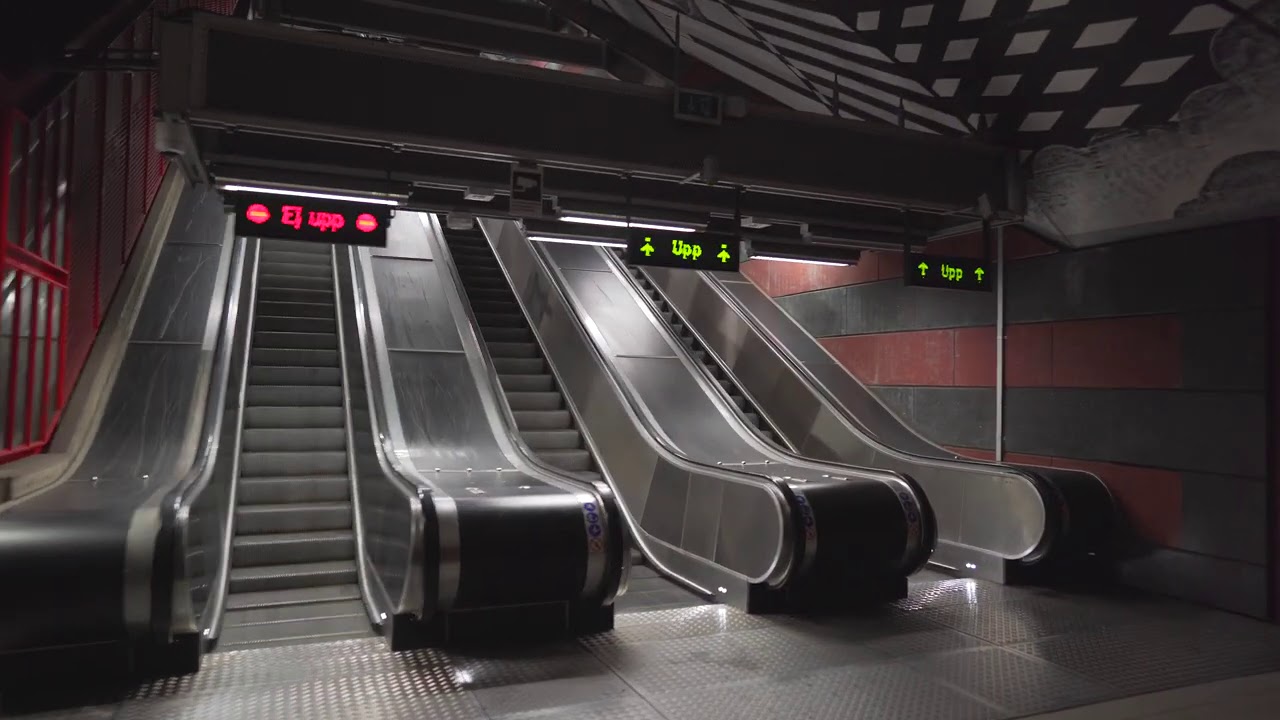 Sweden, Subway ride from T-Centralen to Kungsträdgården