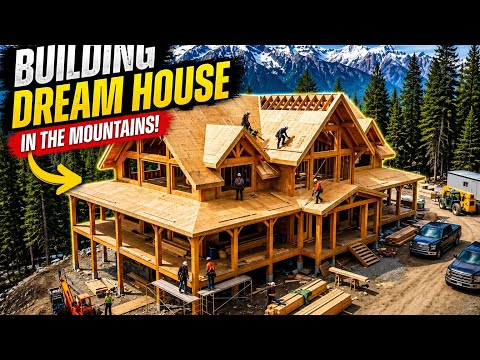 How One Man Built a Massive Wooden Mountain House | Complete Build Documentary | @ShredPile