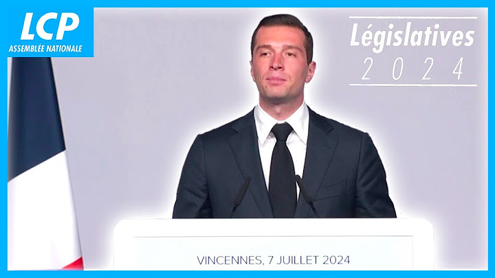 Discours de Jordan Bardella : législatives 2024 - 7/07/2024