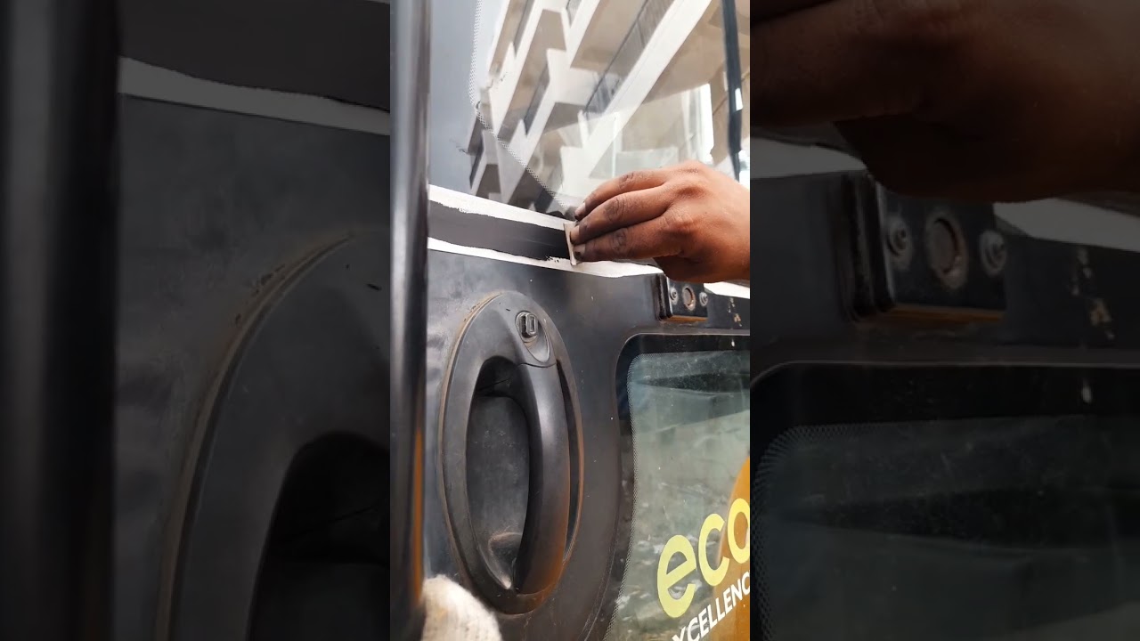 JCB 3Dx Super Door Glass Fitting 👍✅💯. 