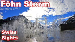 Brunnen Storm, Föhnsturm, Lake Lucerne Switzerland 4K