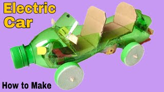 How to Make a Car Out of Plastic Bottle  (Powered Car/Electric Toy) Amazing idea
