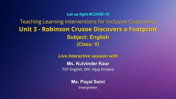 Live Interaction on PMeVIDYA : Teaching Learning Interventions for Inclusive Classrooms