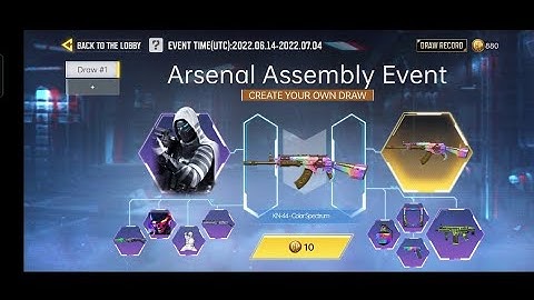 Arsenal Assembly Event Trying 4 spins CREATE YOUR OWN DRAW CODM @RANAGamer786
