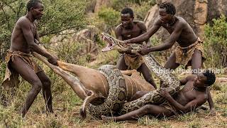 Hadzabe Tribe Hunting Wild Python Hunt And Traditional Tribal Feast