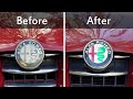 How to Replace Front and Rear Badge on Any Alfa Romeo, 147, GT, GTV, 159, Mito, Giulietta, 166