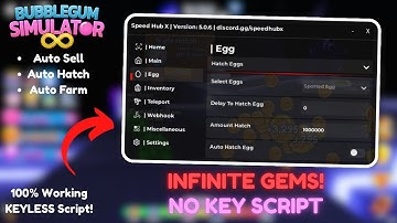 Bubble Gum Simulator Infinity Script No Key | Speed Hub X – Auto Hatch & Auto Collect (PC & Mobile)