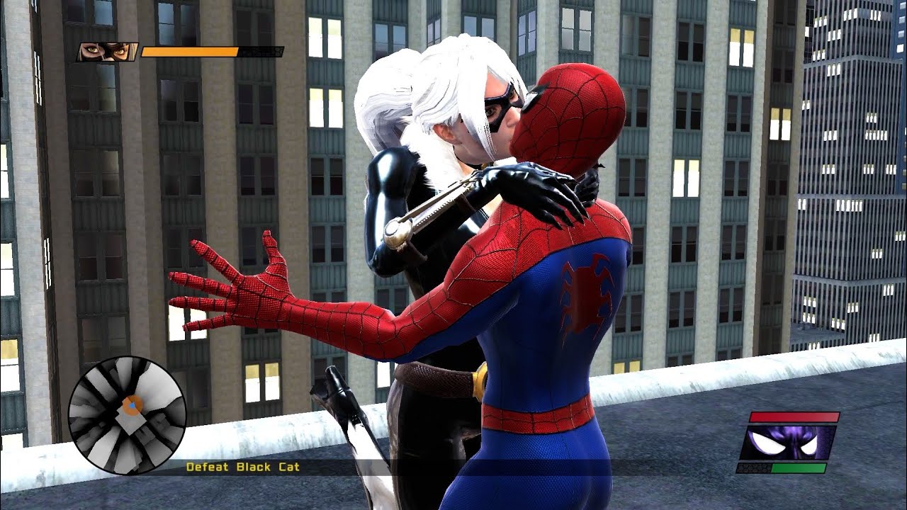 Black Cat Tempts Spider-Man(MSM2 Classic Suit Mod) | Spider-Man Web Of Shadows