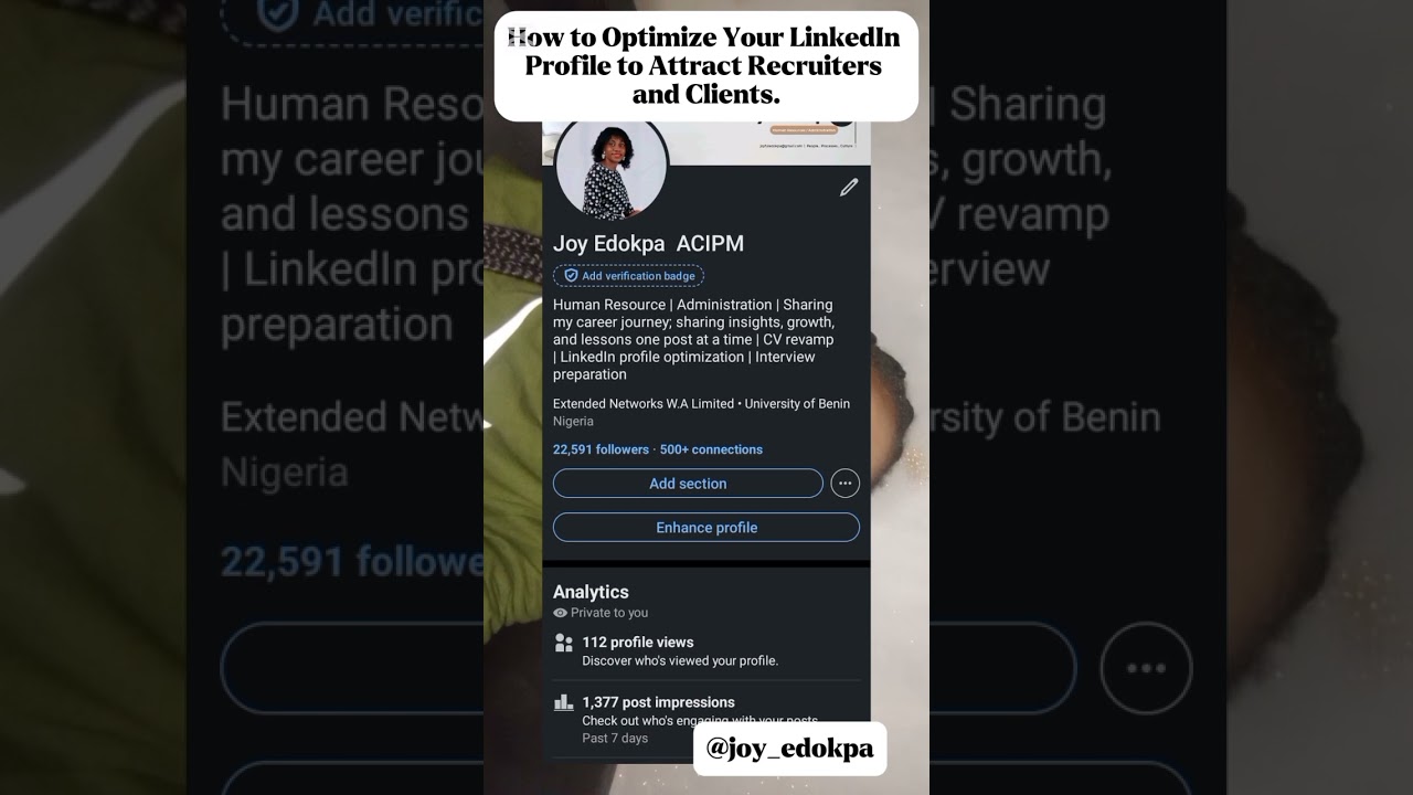 How To Optimize Your LinkedIn Profile to Attract Recruiters and Clients.