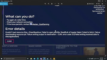 FiveM how to fix CURL code error 23 [Failed writing received data]