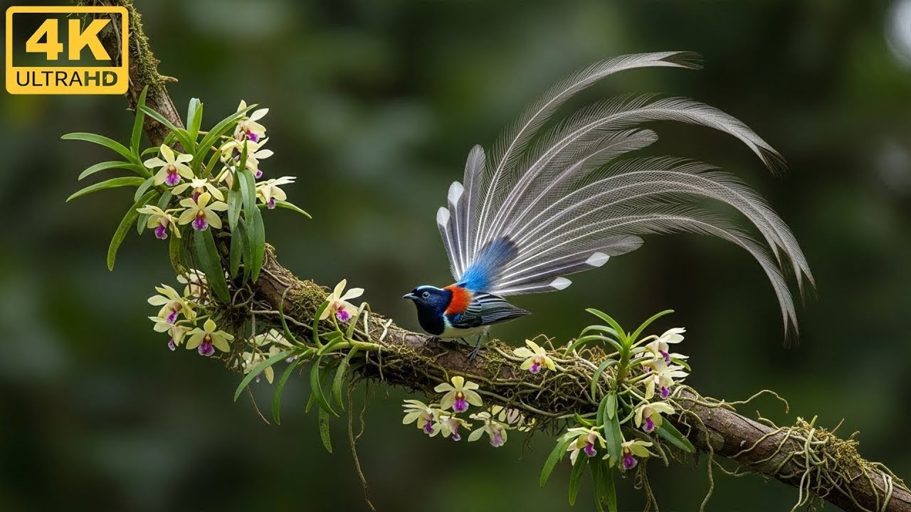 100 Birds with the Most Impressive Feather Displays  4K Nature Sound ASMR