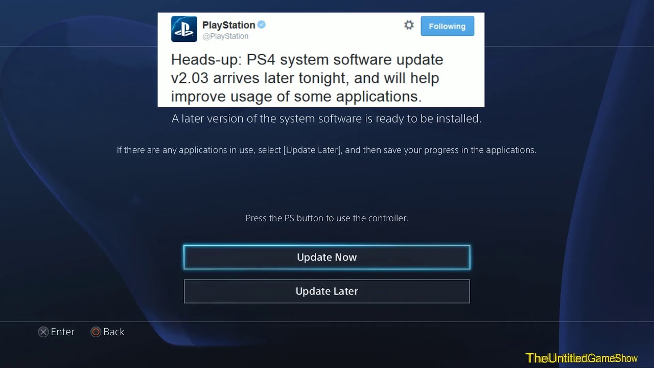 sony ps4 update download