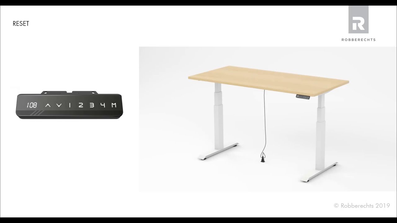 Resetprocedure elektrisch zit/sta bureau