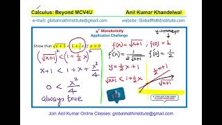 Monotonicity and Two Other Strategies to Sone an Inequality Clculus Beyound MCV4U for IB and AP Math