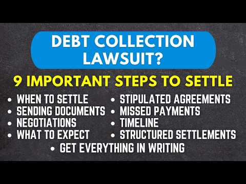 9 Important Steps To Settle A Debt Collection Lawsuit - YouTube
