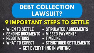 9 Important Steps To Settle A Debt Collection Lawsuit