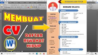 MEMBUAT CV YANG MENARIK DI WORD | DAFTAR RIWAYAT HIDUP