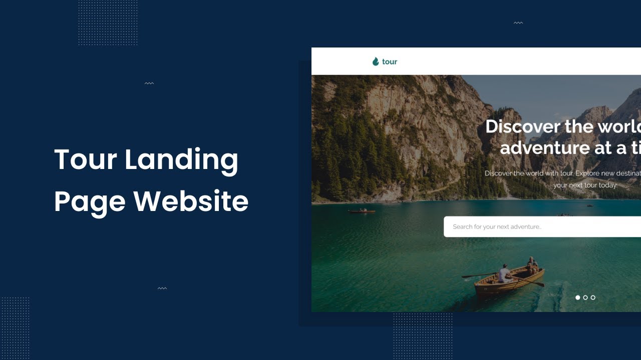 Tour Landing Page Website - HTML CSS Javascript - YouTube