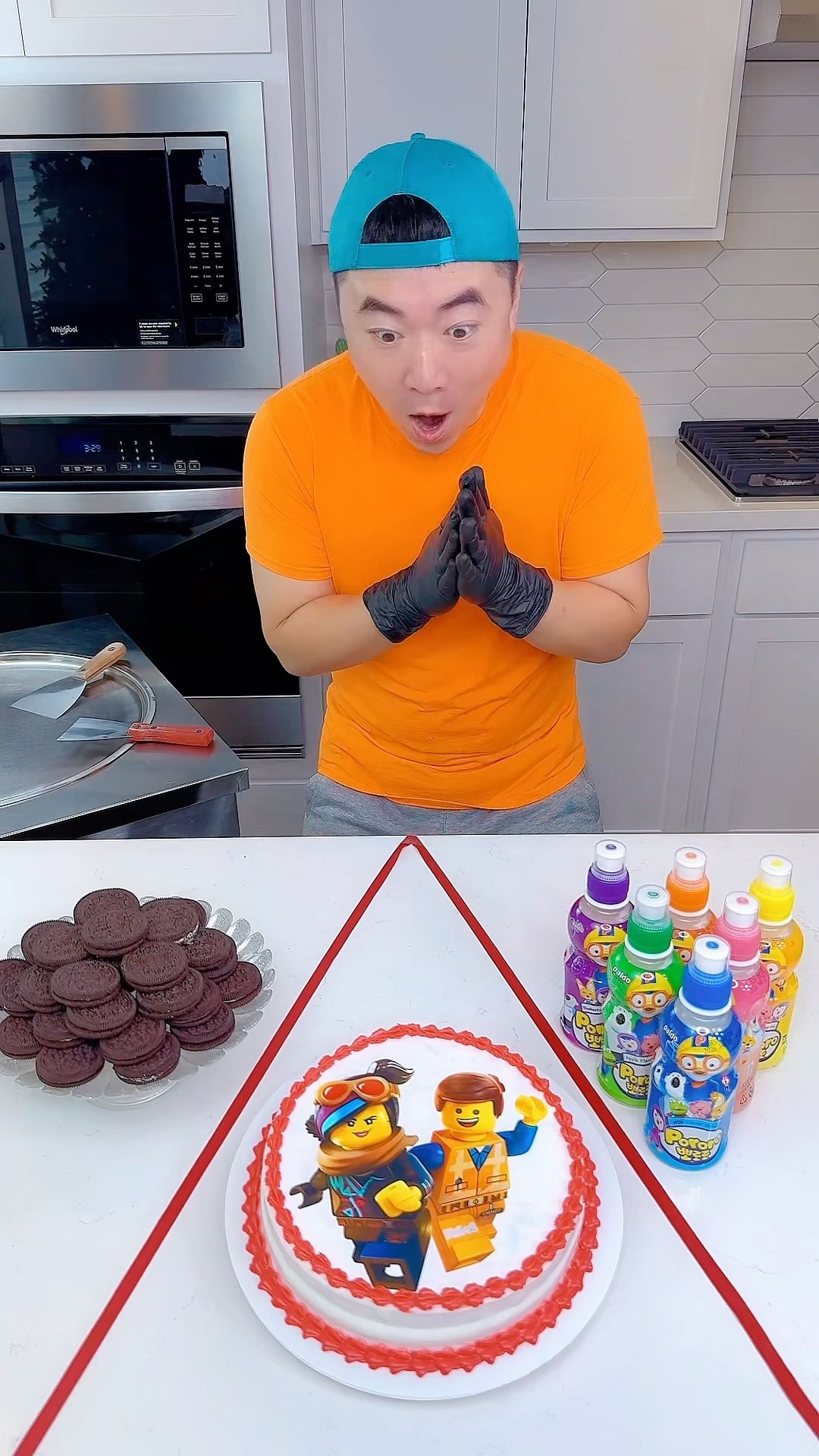 Lego cake vs spicy lemonade ice cream challenge!? #funny by Ethan Funny Family