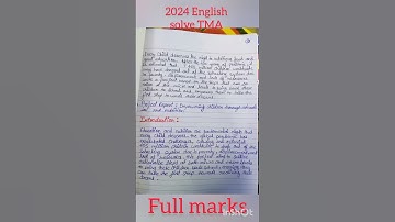 NIOS solved tma English 302 April 2024|| full tma full marks Manish Sar Ki PDF se Banaya hua tma👍